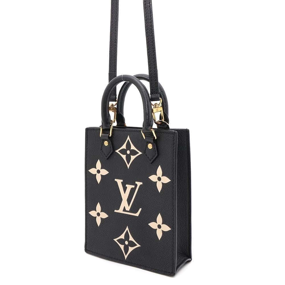 Louis Vuitton Monogram Empreinte Sac Plat Handbag Shoulder Bag Black - Picture 2 of 12